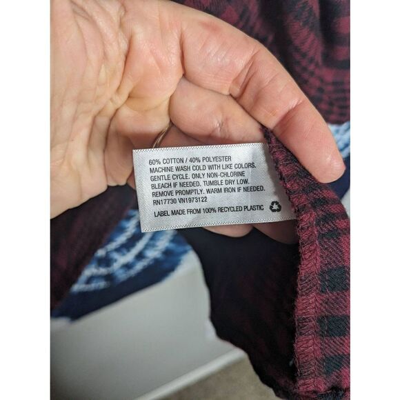 Wild Fable Red Plaid Babydoll Dress Small - Picture 5 of 10